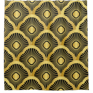 Art Deco Ornament: Seamless Vintage Pattern Shower Curtain