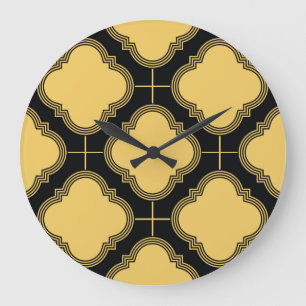 Art deco: ornamental seamless elegance. large clock
