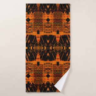 art deco ornamental vintage graphic pattern, S. 48 Bath Towel