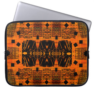 art deco ornamental vintage graphic pattern, S. 48 Laptop Sleeve