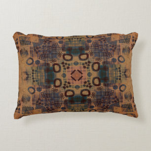 art deco ornamental vintage pattern, S. 7, monochr Decorative Cushion