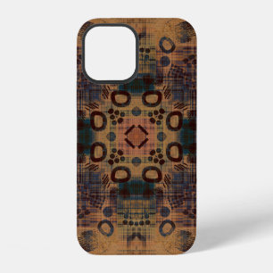 art deco ornamental vintage pattern, S. 7, monochr iPhone 12 Case