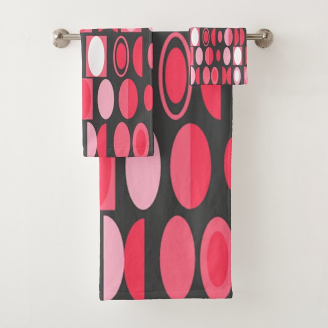 Art Deco Ovals Bath Towel Set (Insitu)