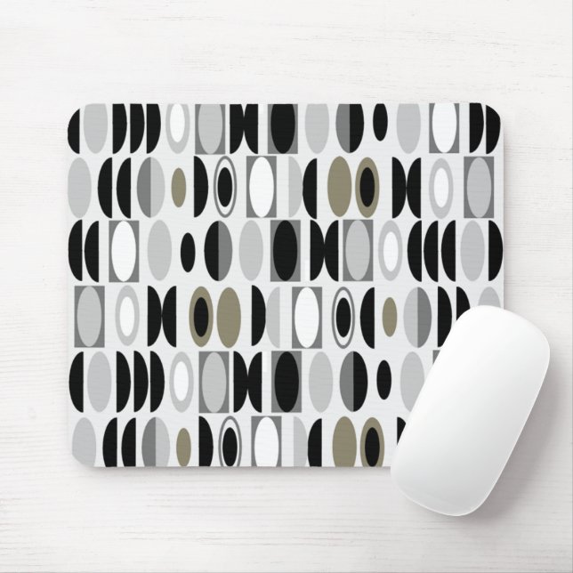 Art Deco Ovals  Mouse Mat (With Mouse)