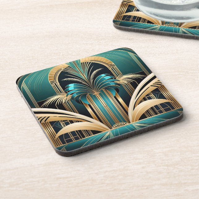 Art Deco Palm Coasters - Set of 6 (Left Side)