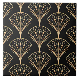 Art Deco Palmette Pattern, Tile