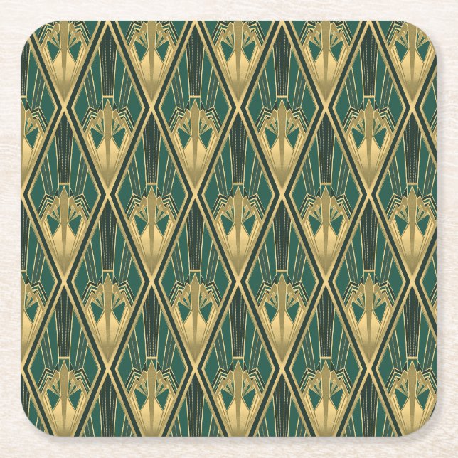 Art Deco Paper Napkins Square Paper Coaster (Front)