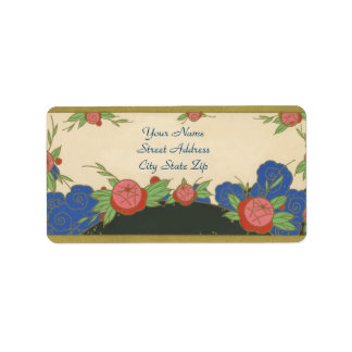 Art Deco Paris Roses Label
