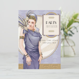 Art Deco Party Invitation with your text