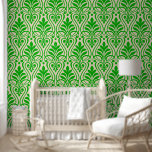 Art Deco Pattern 01 - Dark Lime Green on Off-White Wallpaper<br><div class="desc">Art Deco Pattern 01 - Dark Lime Green on Off-White</div>