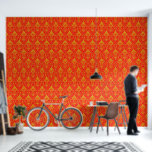 Art Deco Pattern 01 - Deco Gold 2 on Carmine Red Wallpaper<br><div class="desc">Art Deco Pattern 01 - Deco Gold 2 on Carmine Red</div>
