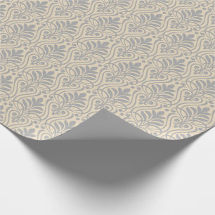 Art Deco Pattern 01 - Spanish Grey on Off-White Wrapping Paper