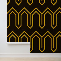 Art Deco Pattern 05 - Deco Gold 2 on Black
