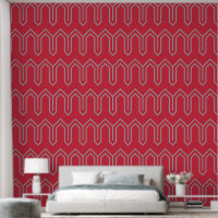 Art Deco Pattern 05 - Spanish Grey on Paradise Pin
