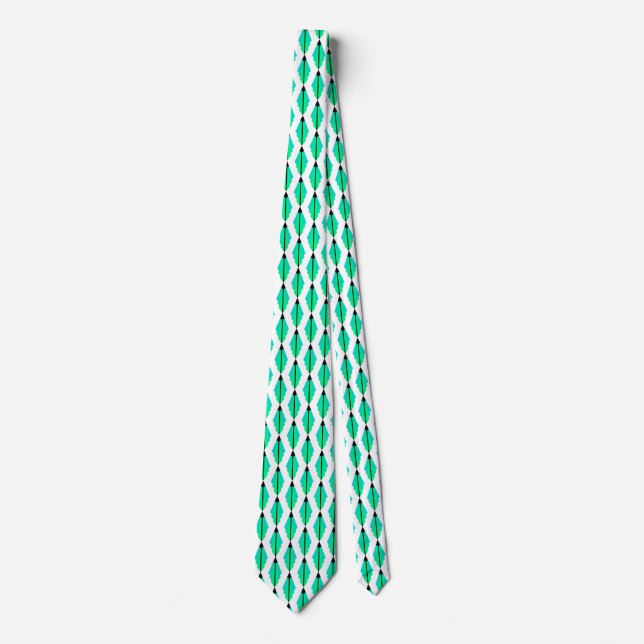 Art Deco pattern 3 in Aqua Tie (Front)