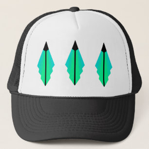 Art Deco pattern 3 in Aqua Trucker Hat