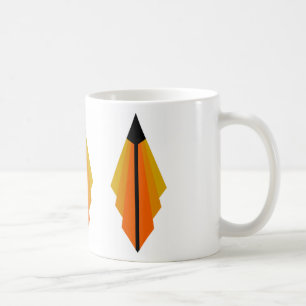 Art Deco Pattern 3 in Orange Coffee Mug