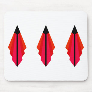 Art Deco Pattern 3 in Red Mouse Mat