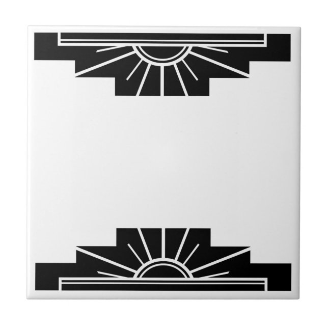 Art Deco Pattern in black Tile (Front)