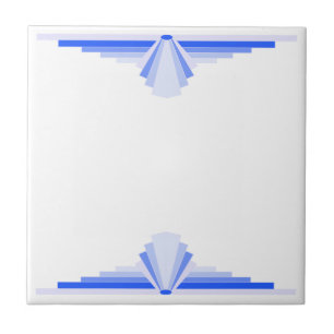 Art Deco Pattern in Blue Tile