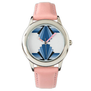 Art Deco Pattern in Blues Watch
