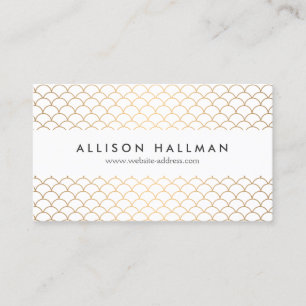 Art Deco Pattern in Gold Business Card