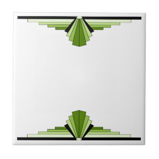Art Deco Pattern in Green Tile