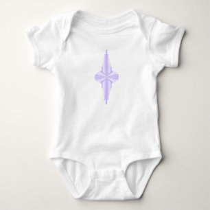 Art Deco Pattern in Lilac Baby Bodysuit