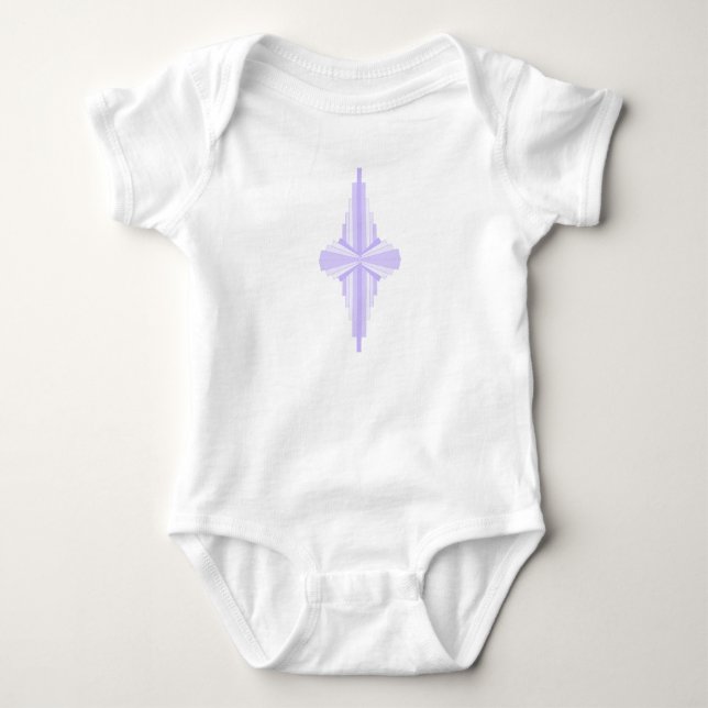 Art Deco Pattern in Lilac Baby Bodysuit (Front)