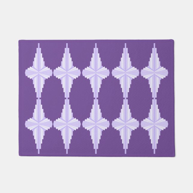 Art Deco Pattern in Lilac Doormat (Front)