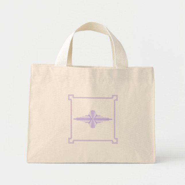 Art Deco Pattern in Lilac Mini Tote Bag (Front)