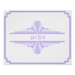 Art Deco Pattern in Lilac Poster