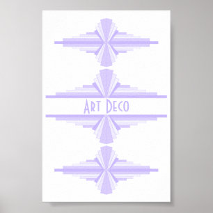 Art Deco Pattern in Lilac Poster
