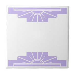Art Deco Pattern in Lilac Tile