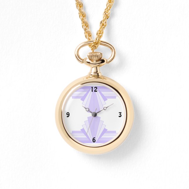 Art Deco Pattern in Lilac Watch (Front)
