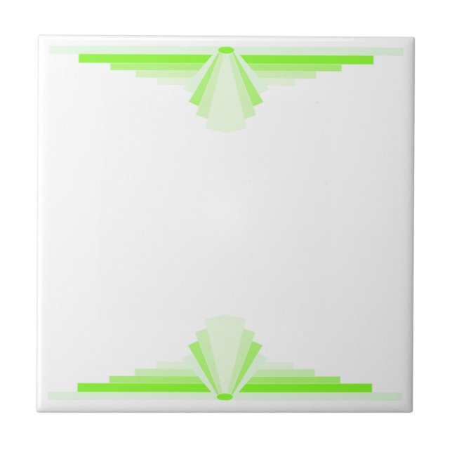 Art Deco Pattern in Lime Tile (Front)