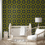 Art  Deco  pattern in olive and  black Wallpaper<br><div class="desc">This unique wallpaper features a classic Art Deco pattern in olive and black. A vintage geometric design recreated by Alma Wad,  it adds a touch of elegance and sophistication to any room,  making it a perfect choice for those who appreciate timeless style and intricate artistry.</div>