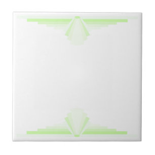 Art Deco Pattern in Pastel Green Tile