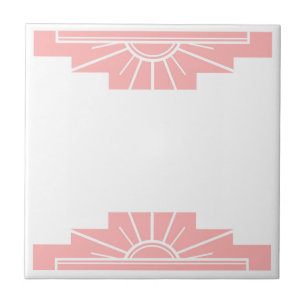Art Deco Pattern in Peach Tile