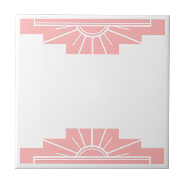Art Deco Pattern in Peach Tile (Front)