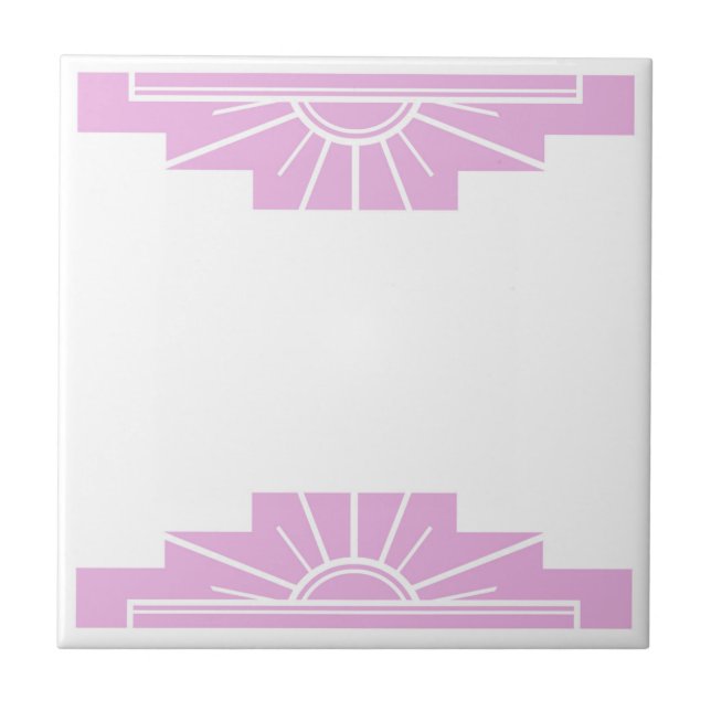 Art Deco Pattern in Pink Tile (Front)