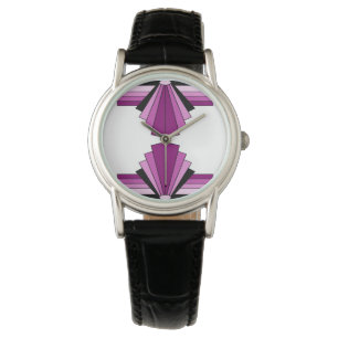 Art Deco Pattern in Pinks Watch