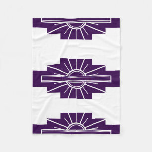 Art Deco Pattern in Plums Fleece Blanket