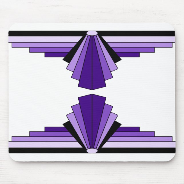 Art Deco Pattern in Purples Mouse Mat (Front)