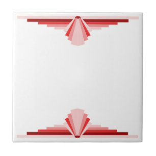 Art Deco Pattern in Red Tile