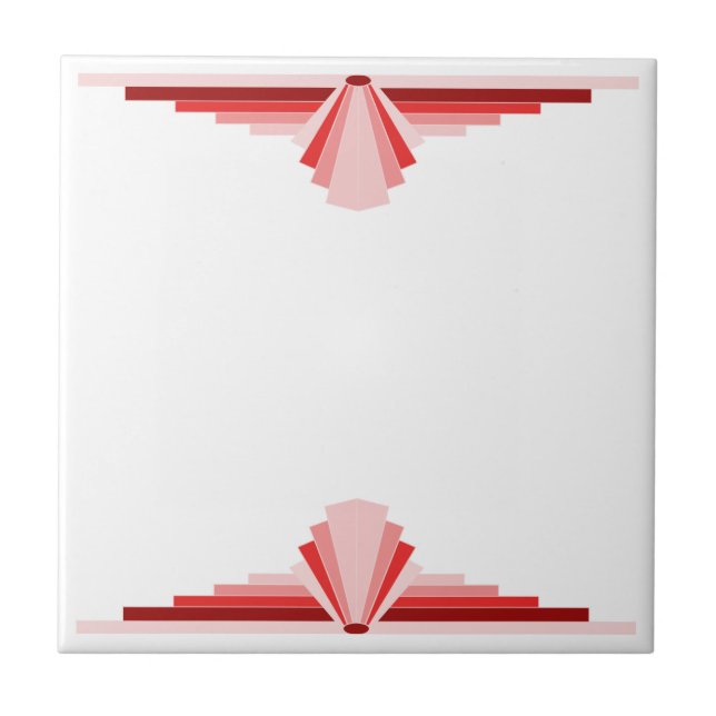 Art Deco Pattern in Red Tile (Front)
