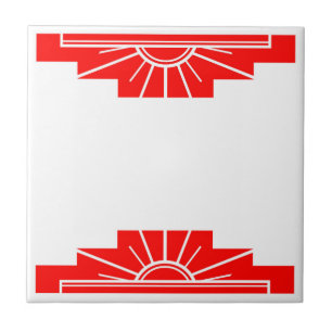 Art Deco Pattern in Red Tile
