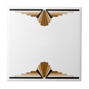 Art Deco Pattern in Tan Tile