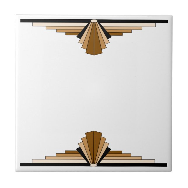 Art Deco Pattern in Tan Tile (Front)