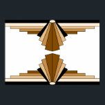 Art Deco Pattern in Tans Poster<br><div class="desc">This pattern is based on classic art deco shapes.</div>